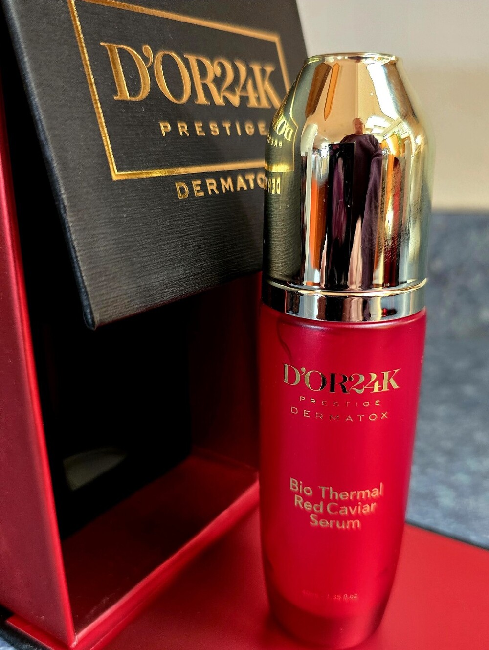 D'OR24K Prestige Bio Thermal Red Caviar Serum - Black Package with GOLD letters